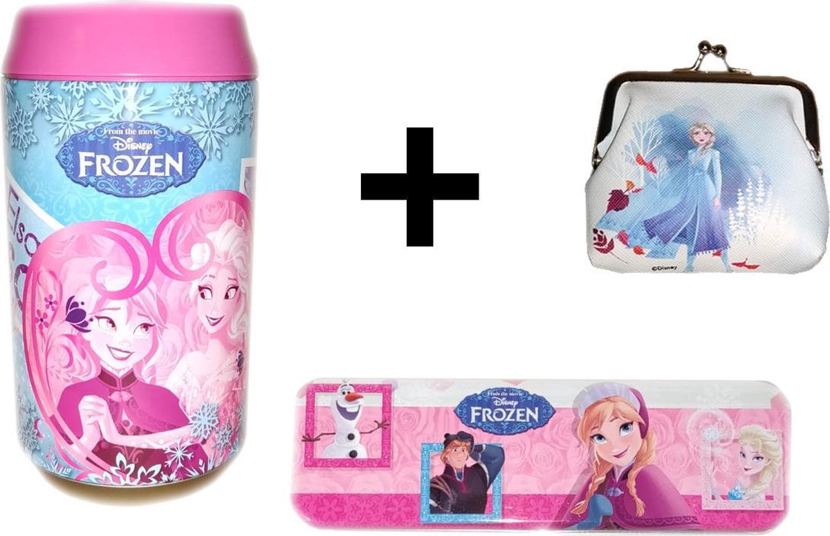 Disney Frozen Spaarpot +  Kleine Portemonnee + Etui | SET